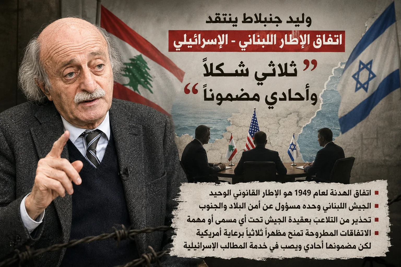انتقد الزعيم اللبناني والرئيس السابق للحزب التقدمي الاشتراكي، وليد جنبلاط