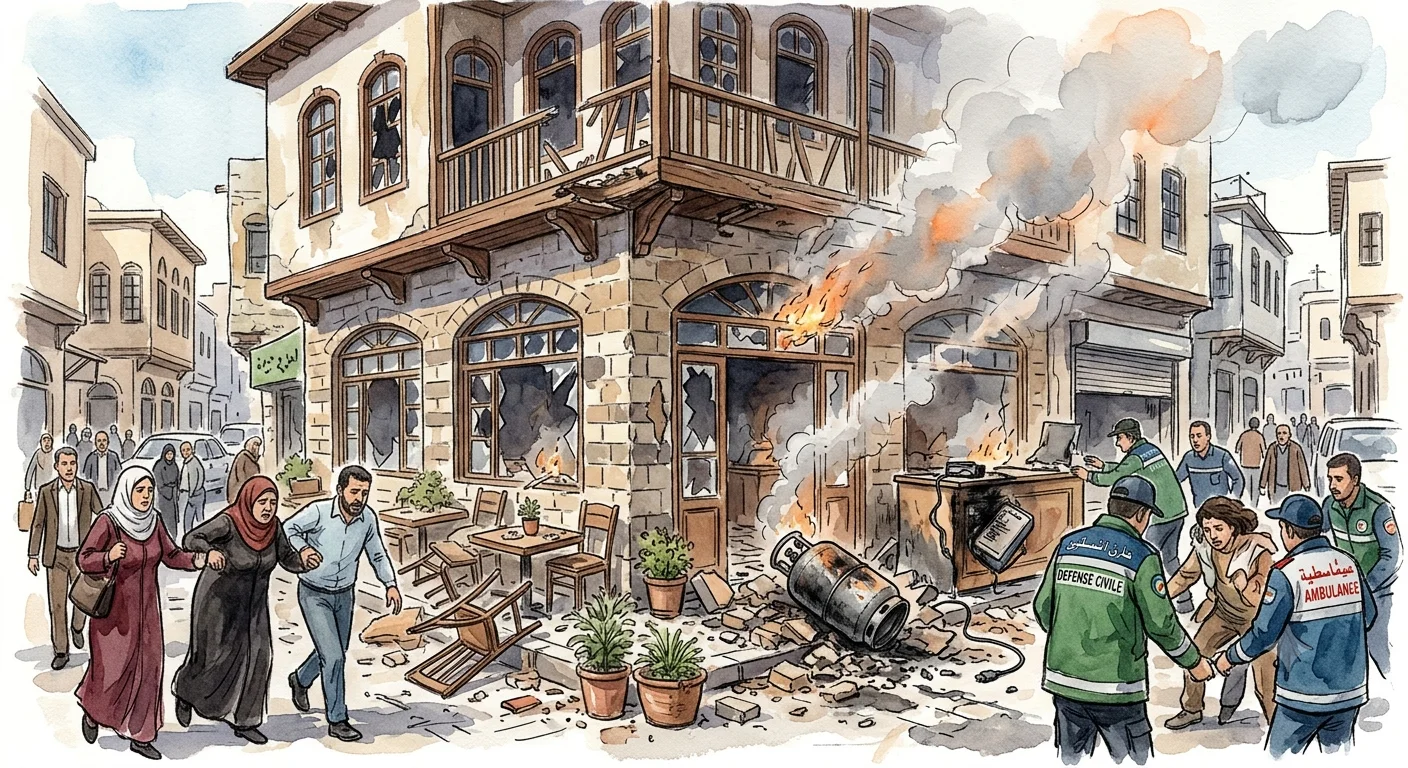 انفجار مقهى دمشق...  التحقيقات الأولية تستبعد العمل الإرهابي وتؤكد: أسطوانة غاز وبطارية ليثيوم وراء الحادث