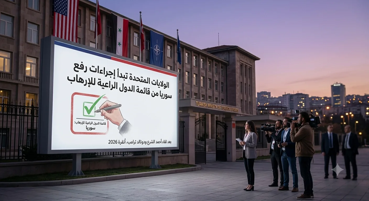 الولايات المتحدة تبدأ إجراءات رفع سورية من قائمة الدول الراعية للإرهاب بعد لقاء الشرع وترامب