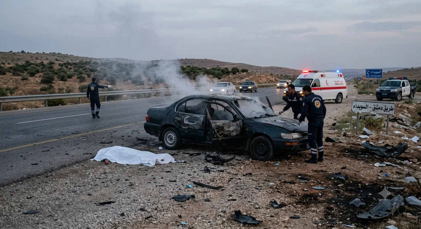 مقتل شخص بانفجار عبوة ناسفة كان يعتزم زرعها على طريق( دمشق – السويداء )