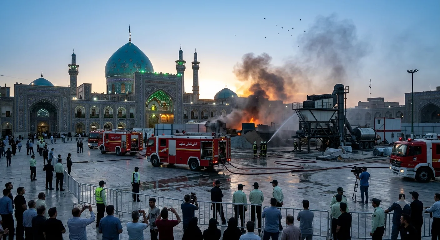 حريق قرب مرقد الإمام الرضا...  بين الحقيقة والمبالغة