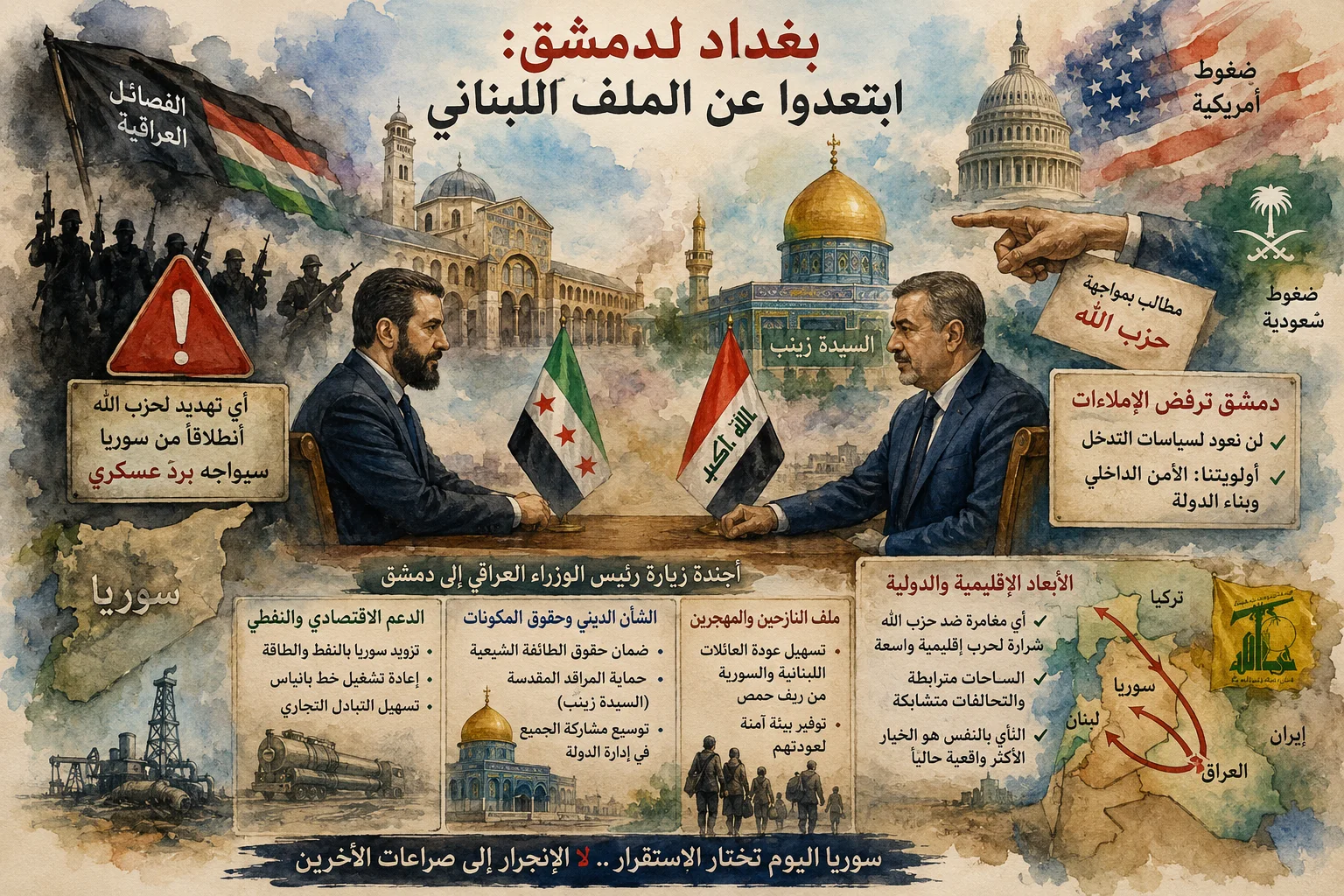 بغداد لدمشق:  ابتعدوا عن الملف اللبناني